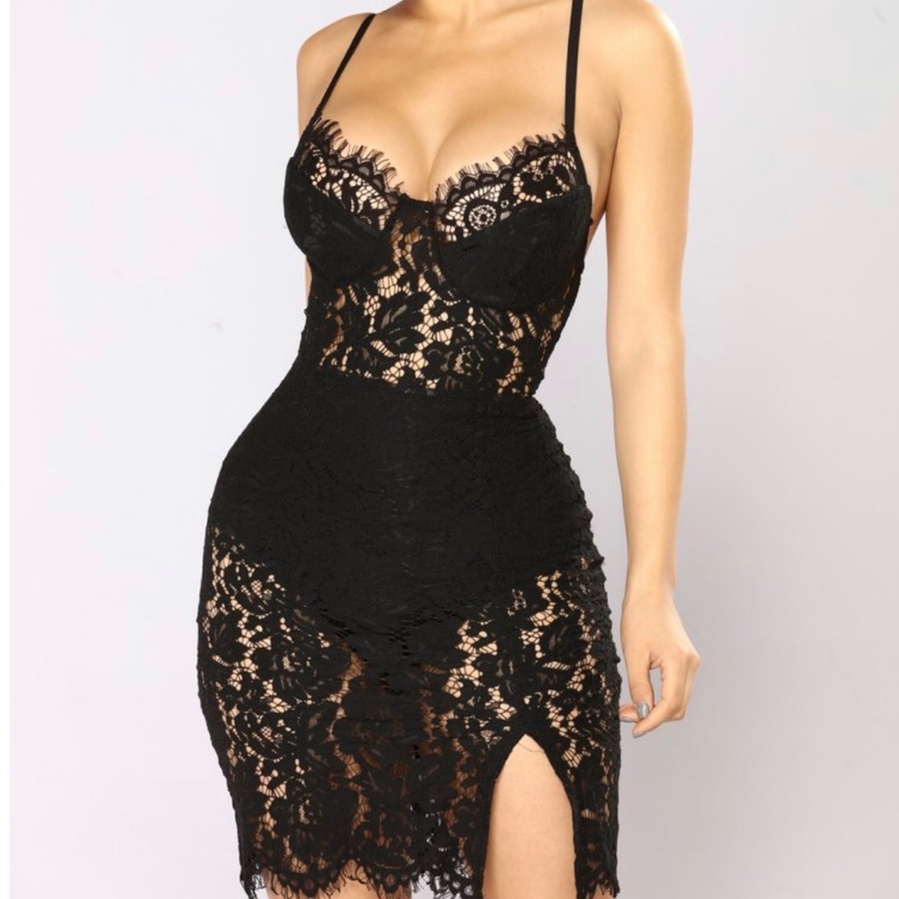 Black lace dress
